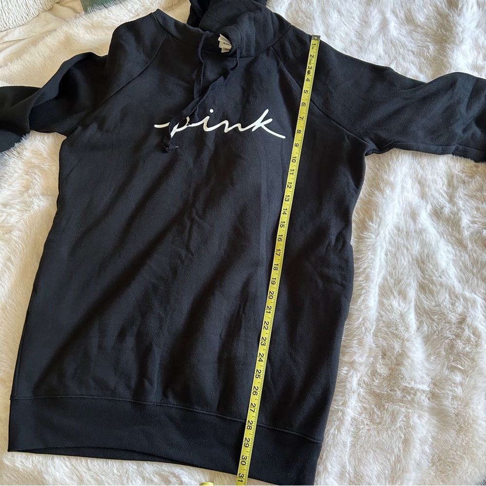 Pink by Victoria Secret Black Sweatshirt Dress, Size S - Picture 6 of 10